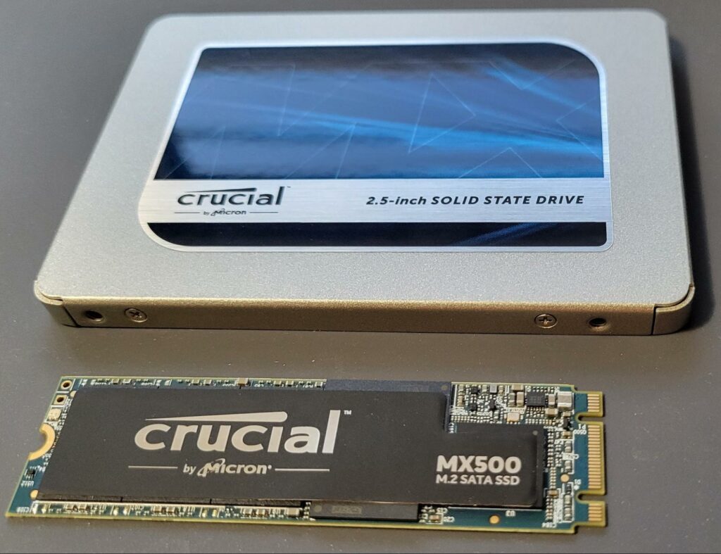 Examples of Crucial SSD devices