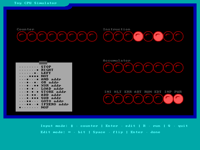 Toy CPU simulator screenshot - 03