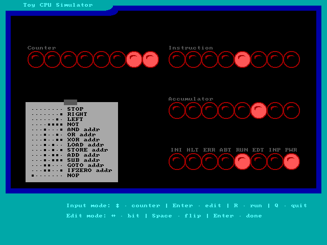 Toy CPU simulator screenshot - 04