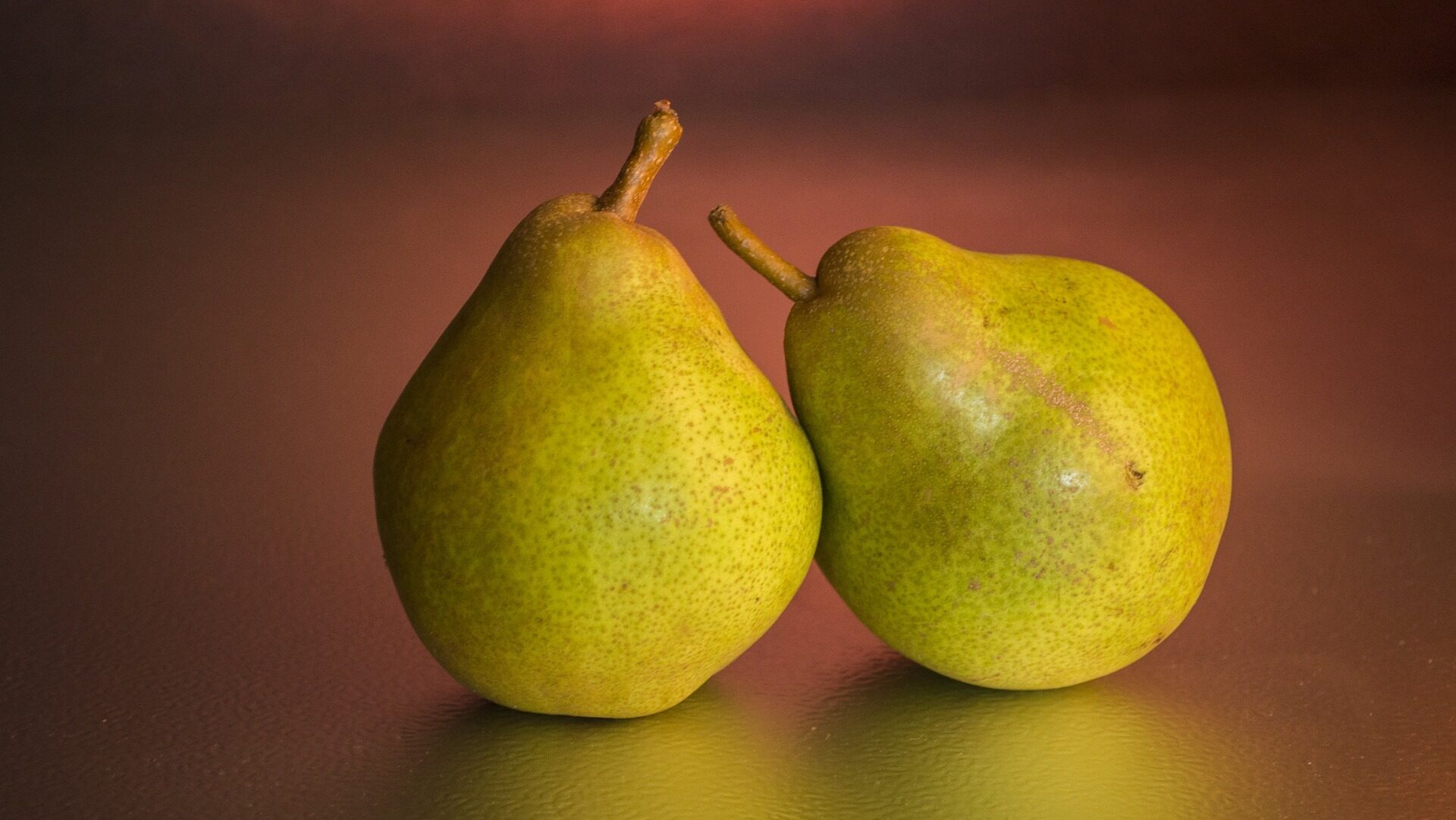Two green pears.