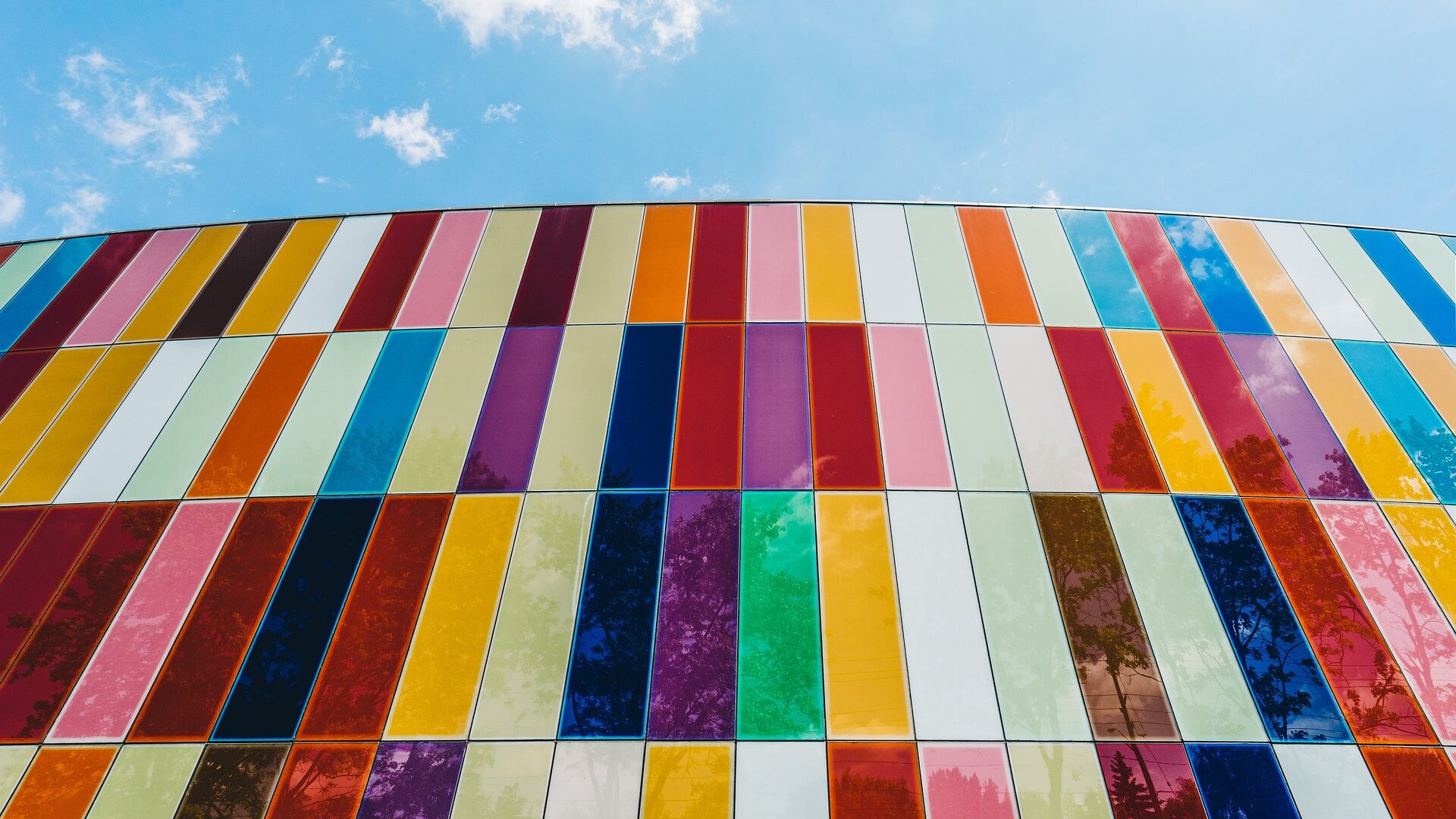 Different color tiles and panels