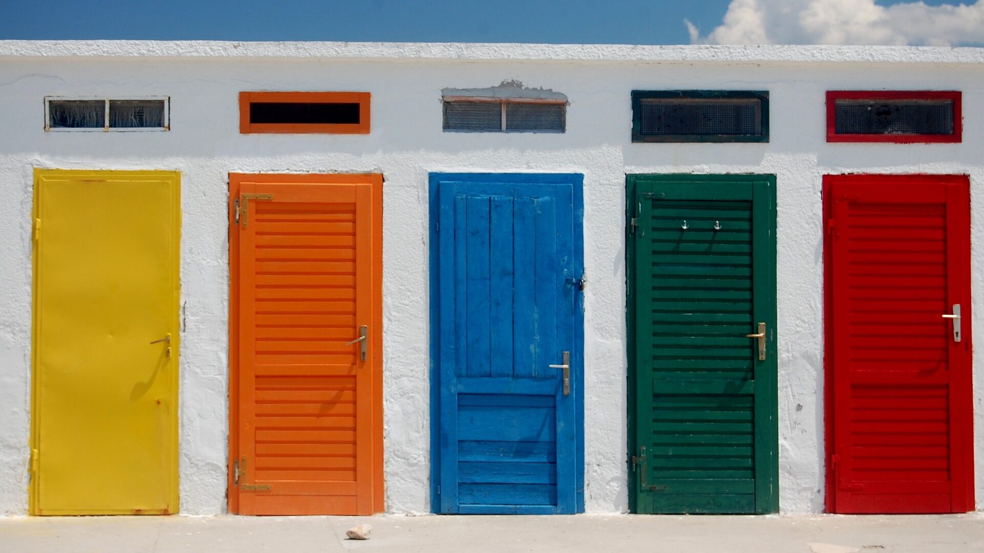 Doors with different colors