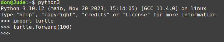 Importing Turtle via Python on the command line