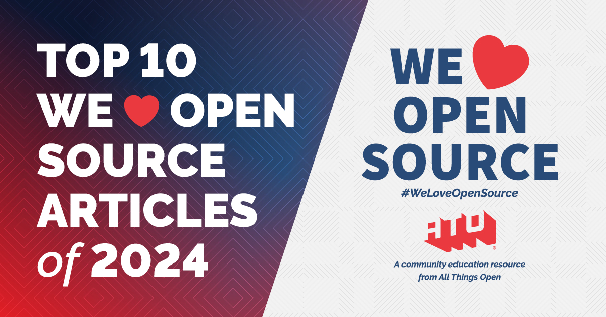 Top 10 We Love Open Source Articles of 2024 graphic